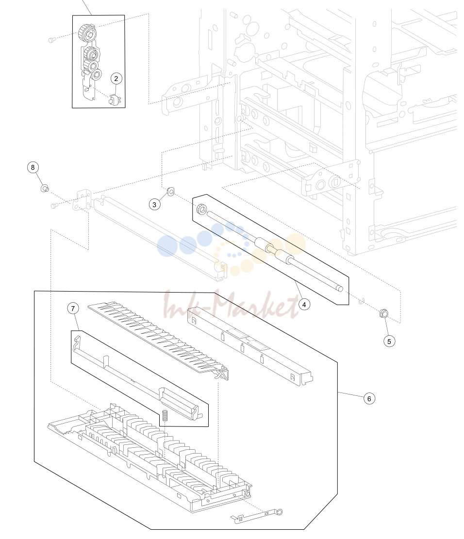 6. Assembly 8: Left lower door and transport