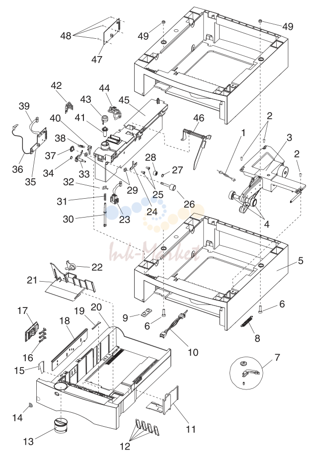28. Assembly 17: 500/500 Dual Tray