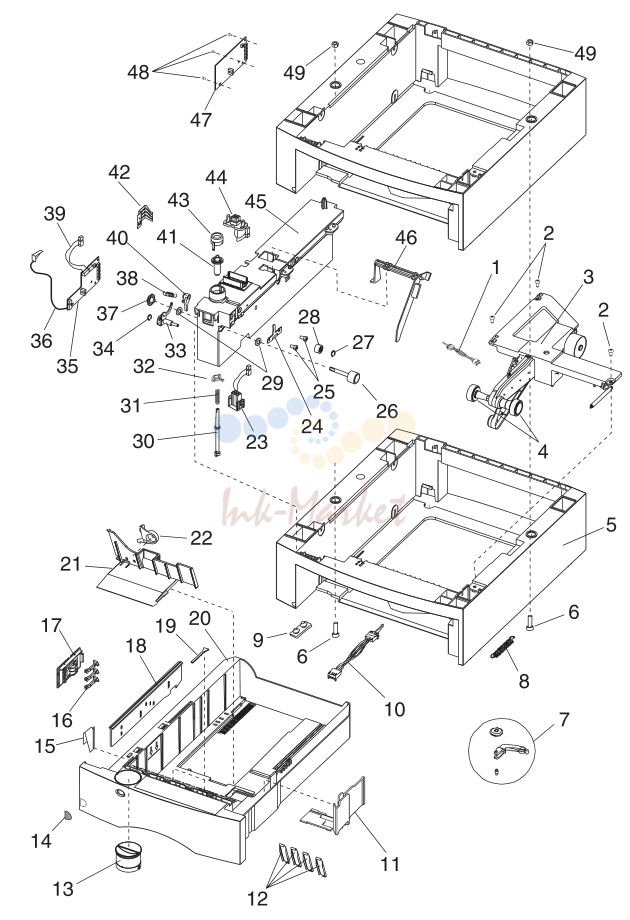 29. Assembly 17: 500/500 Dual Tray (continued)