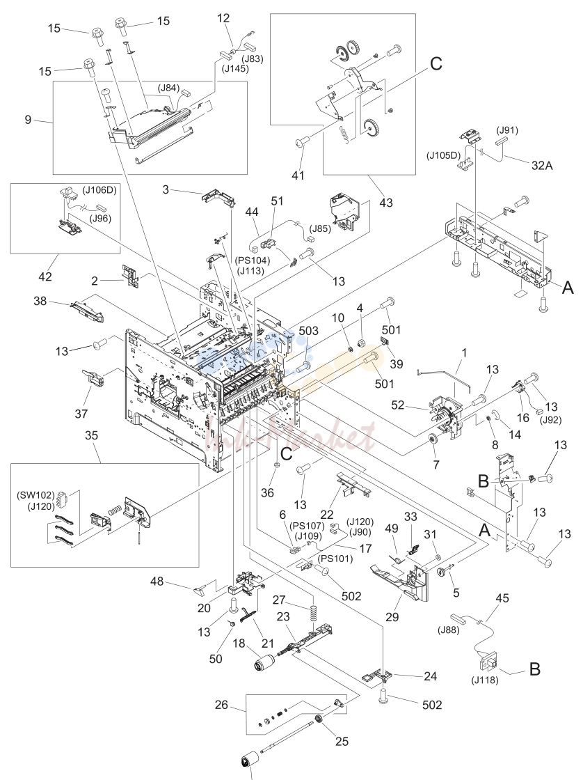 5. Figure 8-7 Internal components (2 of 3)
