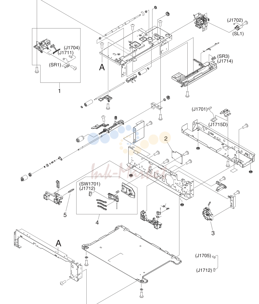 30. 500-sheet feeder main body (1 of 2)