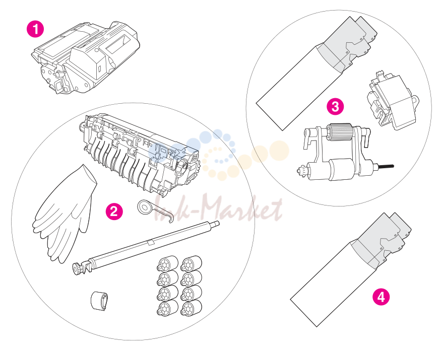 4. Print cartridge and maintenance kits