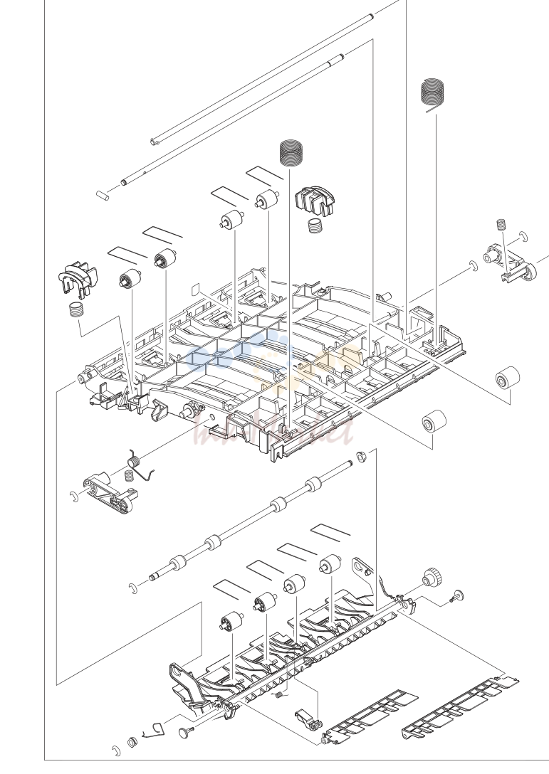 20. Reverse-separation-guide assembly