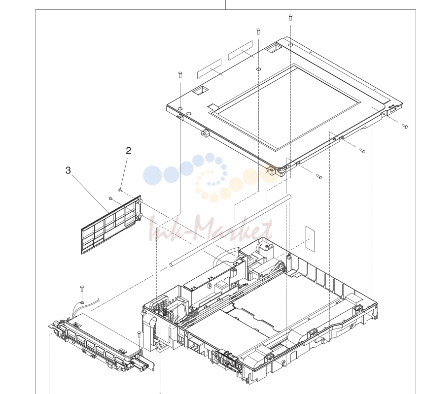 25. Scanner flatbed-unit assembly