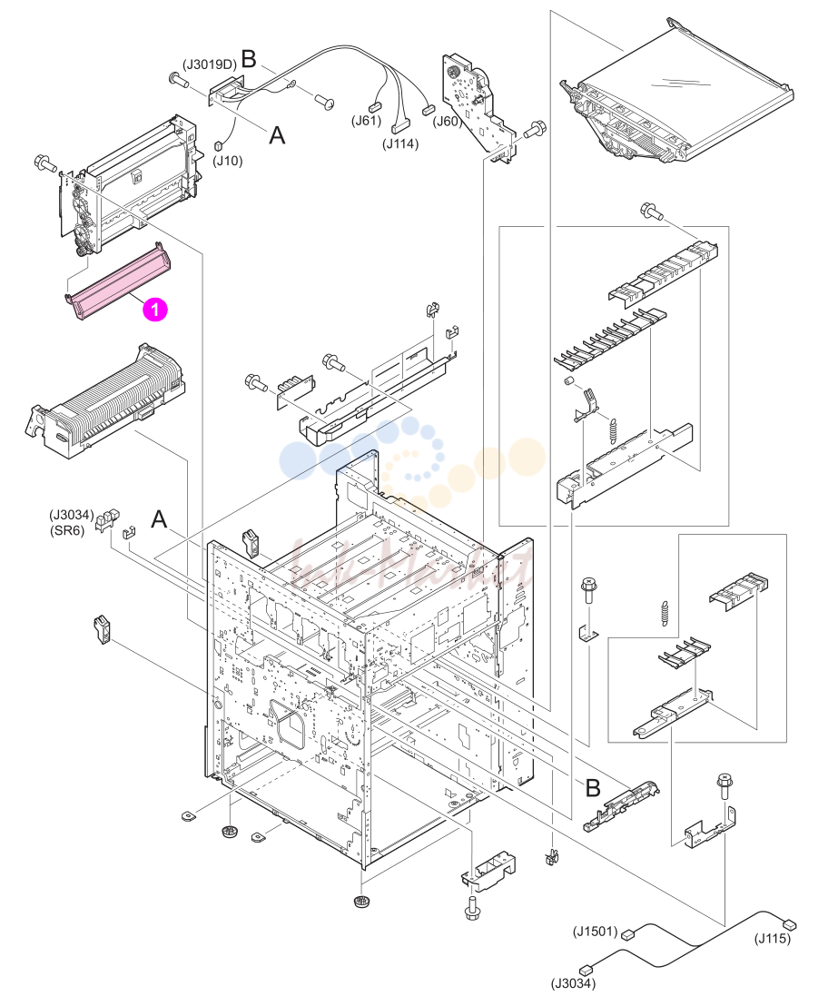 1. Figure 310. Parts that are unique to the MFP (1 of 2)