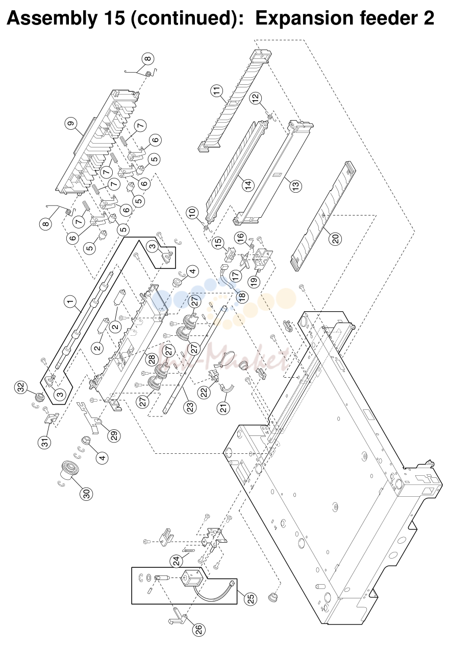 14. Assembly 15 (continued): Expansion feeder 2