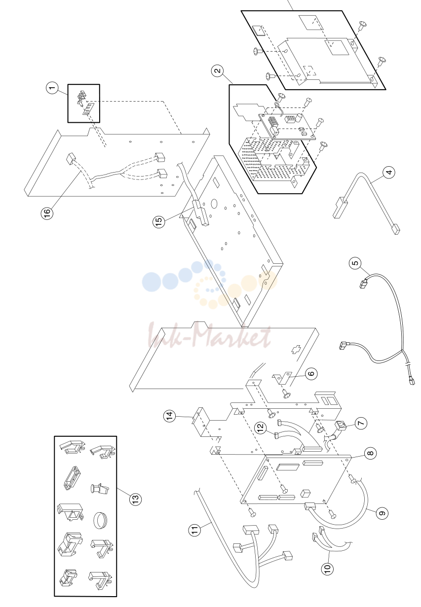 28. Assembly 29: Finisher electronics