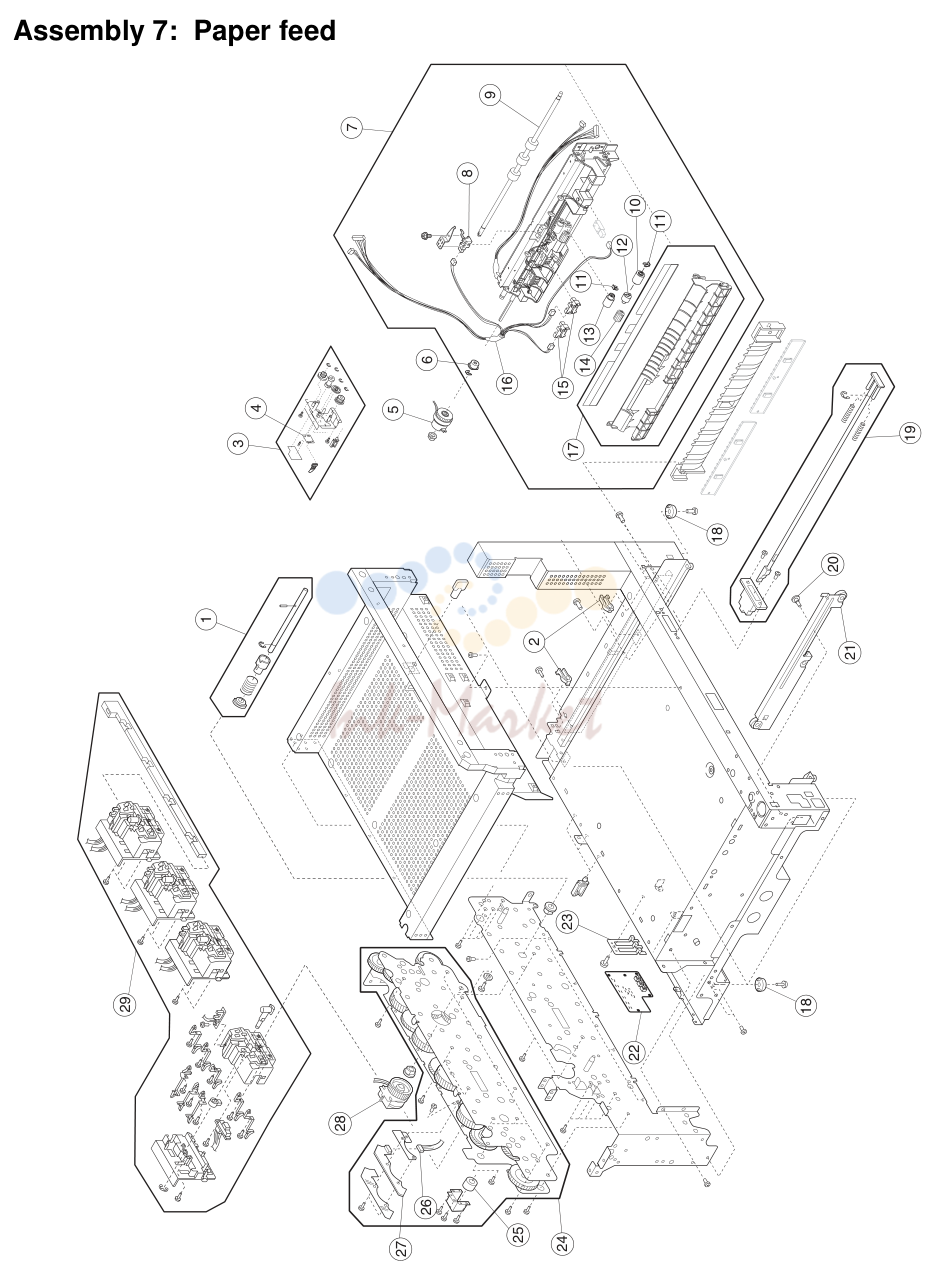 3. Assembly 7: Paper feed