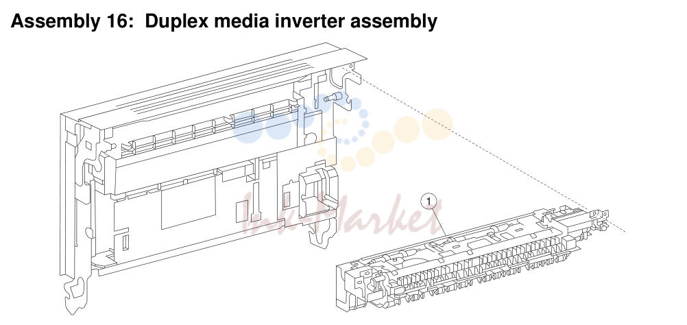 6. Assembly 16: Duplex media inverter assembly