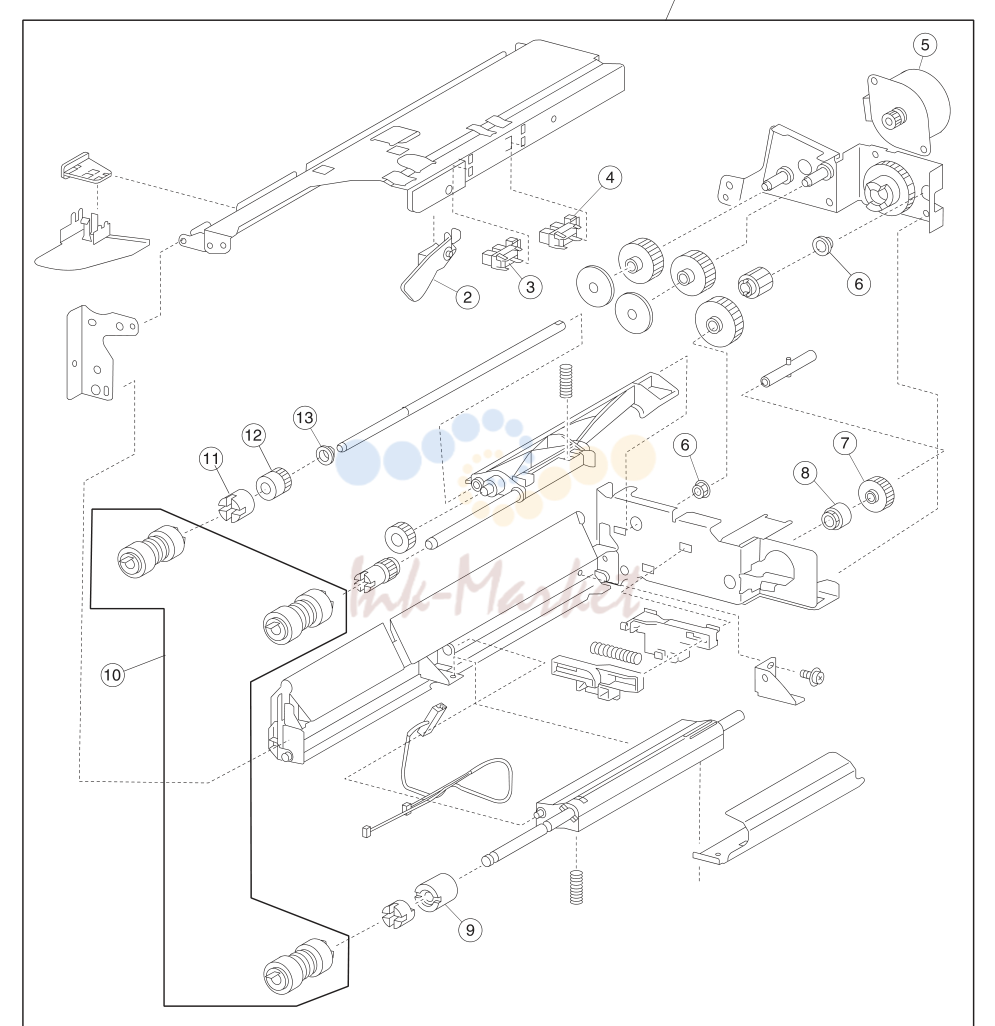 13. Assembly 36: 1TM media feed unit