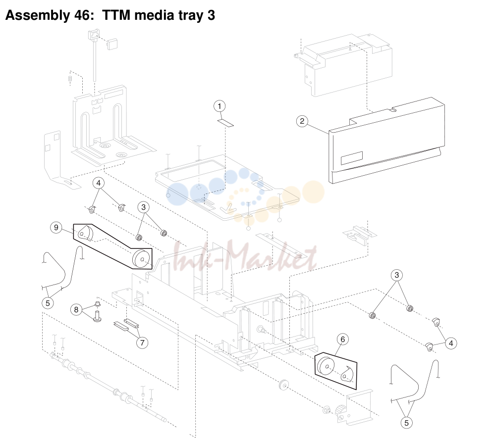 21. Assembly 46: TTM media tray 3