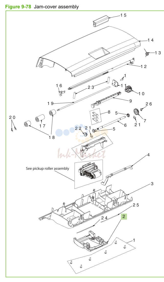 27. Figure 9-78 Jam-cover assembly
