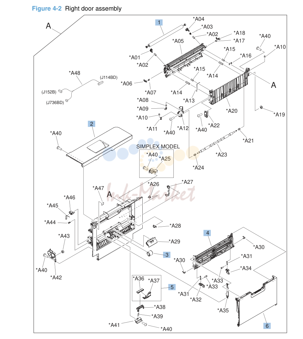 2. Right door assembly