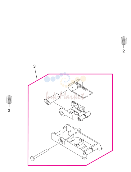 4. Figure 7-7. Link assembly (HP LaserJet 3020/3030)
