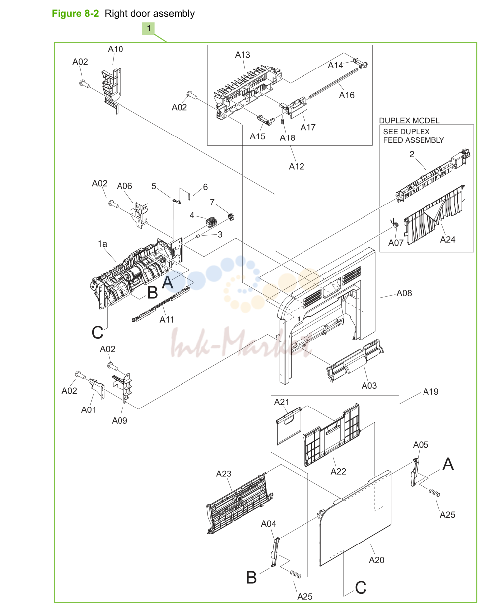3. Right door assembly