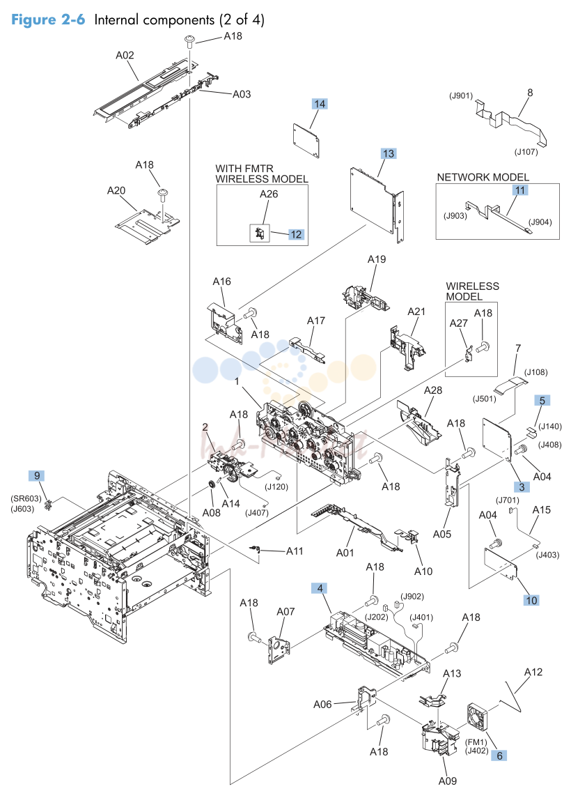 5. Figure 2-6 Internal components (2 of 4)