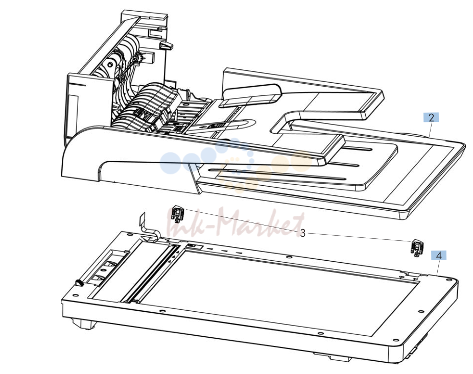 7. Scanner and document feeder (ADF) main
