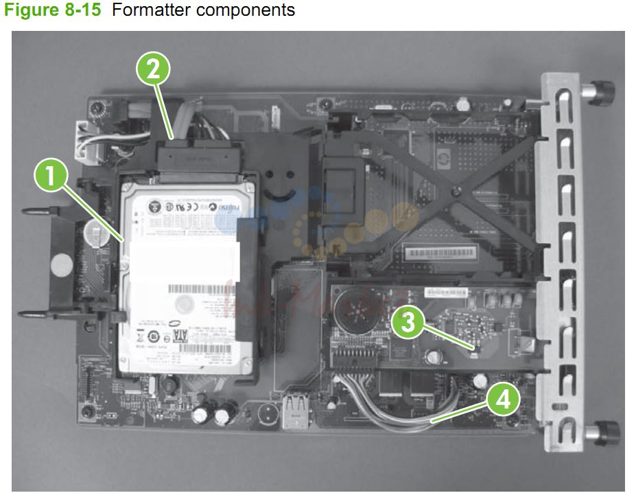 HP CM3530 PCA Formatter board component assembly printer parts diagram