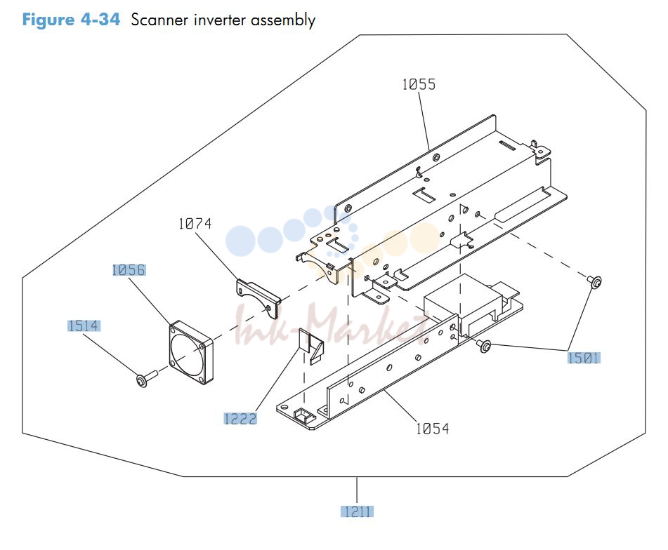 HP CM4540 Scanner inverter assembly printer parts diagram
