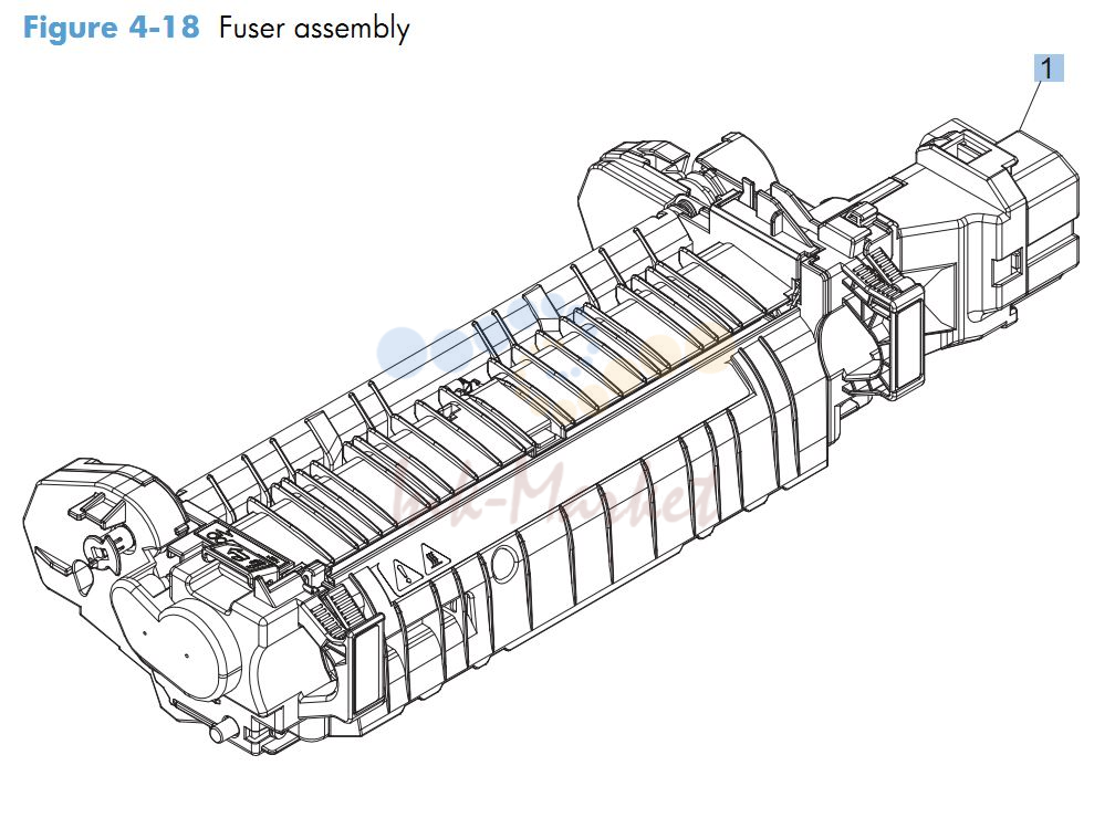 HP CM4540 Fuser assembly printer parts diagram