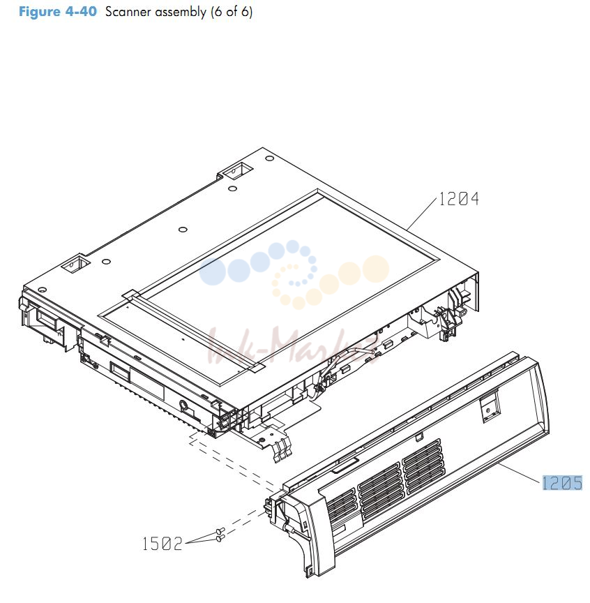 HP CM4540 Scanner assembly 6 of 6 printer parts diagram