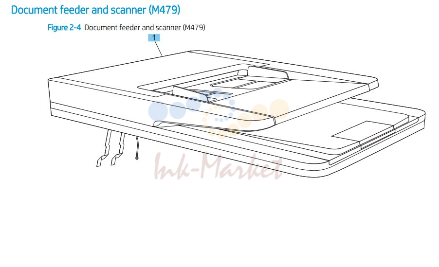 HP M479 Document feeder printer parts diagram