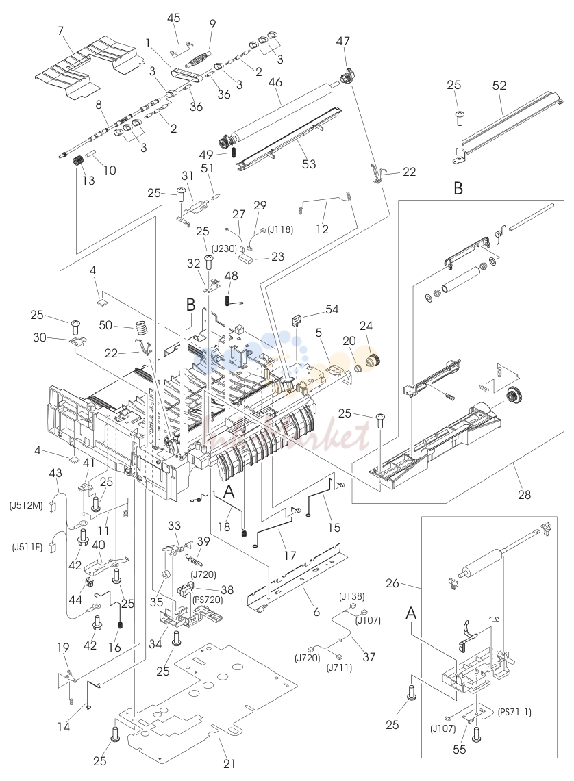 8. Figure 7-7. Middle frame assembly