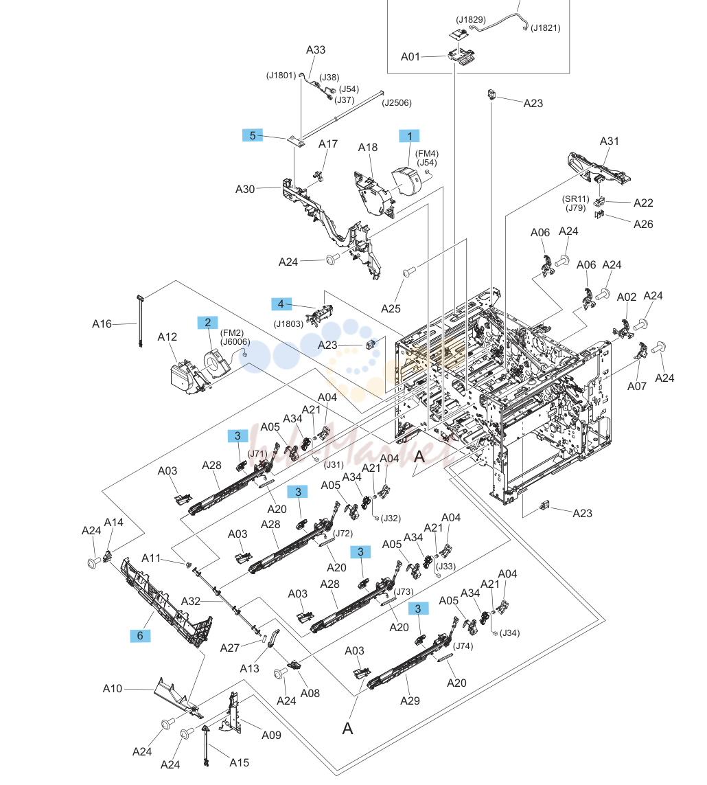 4. Parts and diagrams: Internal components