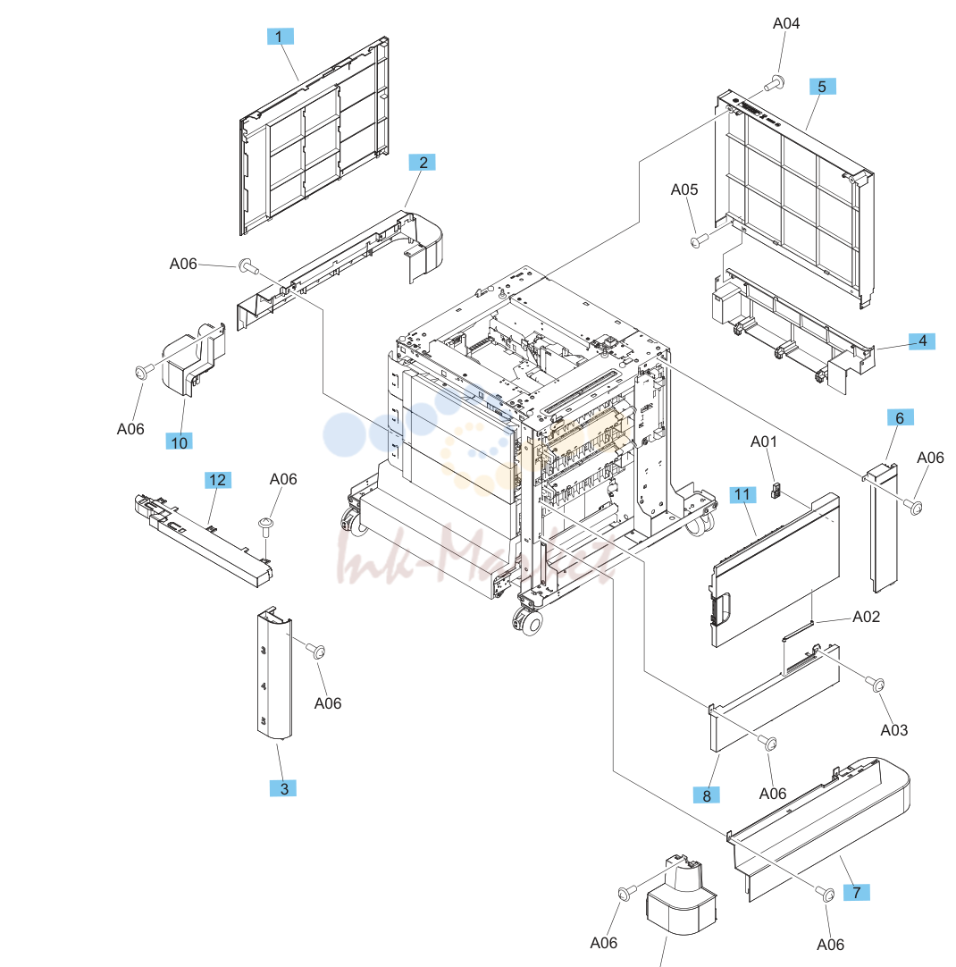 18. 2,500-sheet paper feeder HCI
