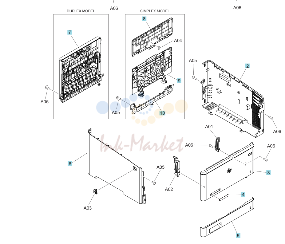 2. Parts and diagrams: Covers and control panels