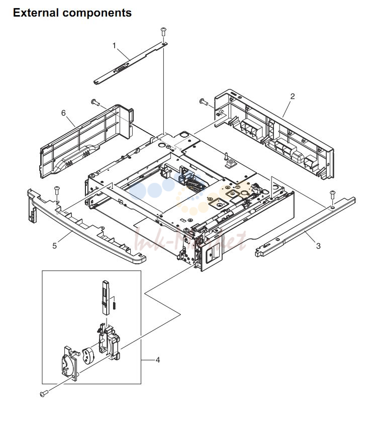 19. HP 4345 Q3942A 4345x Q3943A 4345xs Q3944A 4345xm Q3945A External locations
