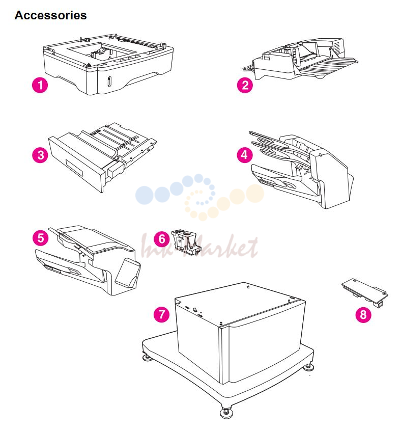 1. HP 4345 Q3942A 4345x Q3943A 4345xs Q3944A 4345xm Q3945A Accessories