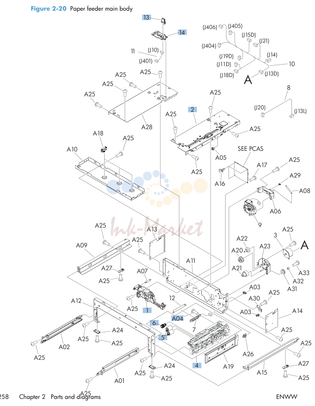 14. Paper feeder main body