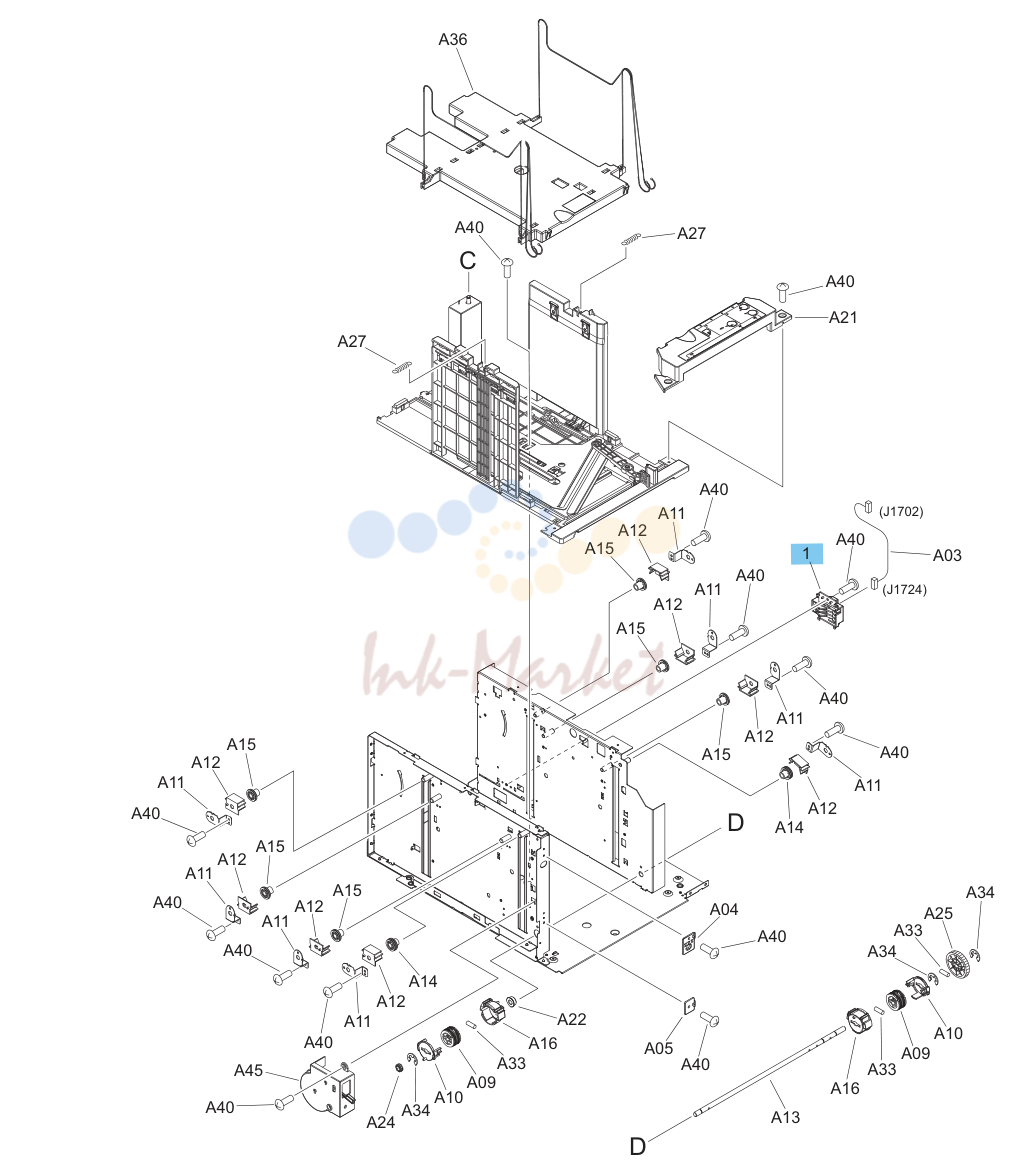 16. 1,500-sheet feeder main body (2 of 2)