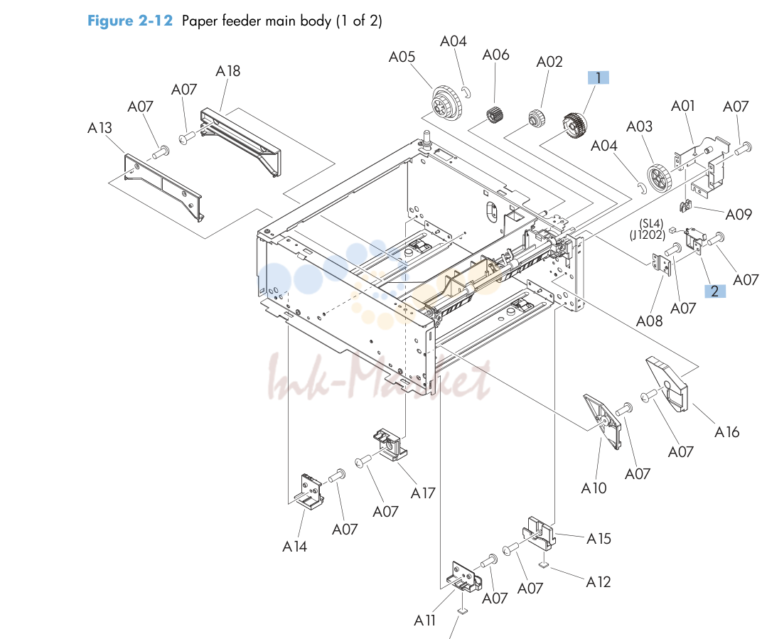 10. Paper feeder main body (1 of 2)