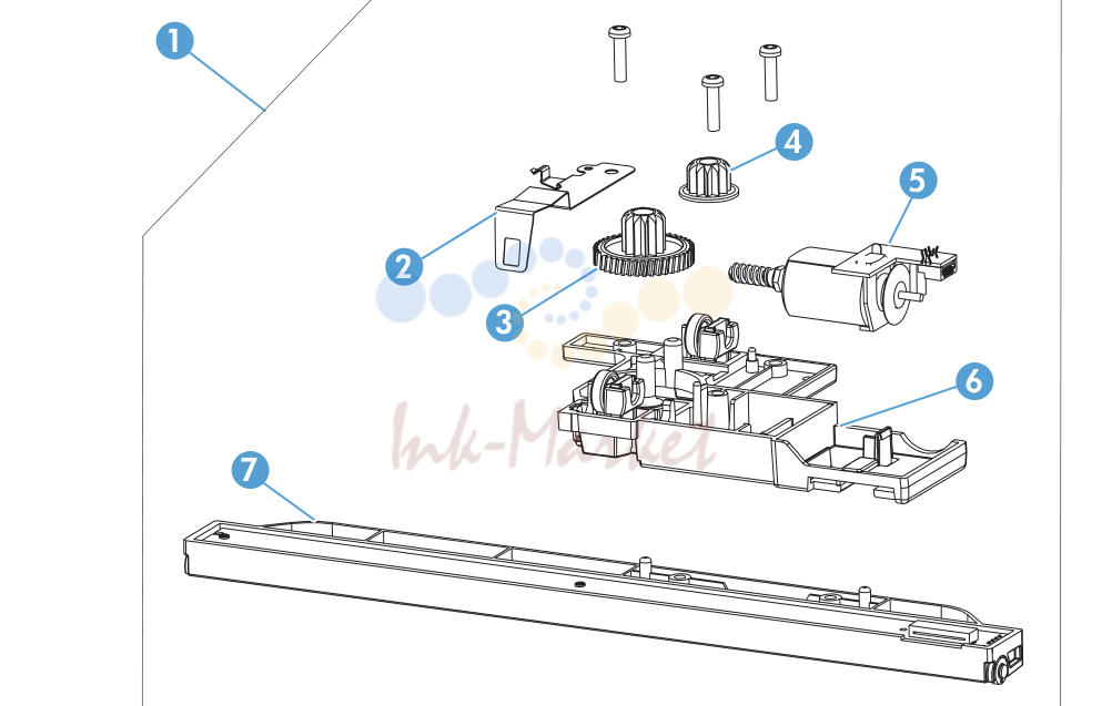 6. Scanner drive assembly; HP LaserJet Professional M1130 MFP series