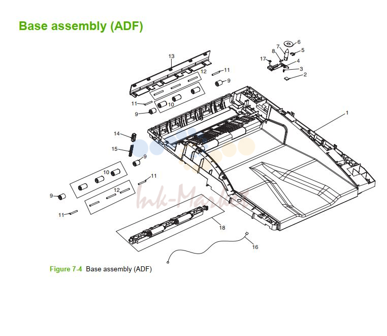 HP M5025 M5035 Base Assembly ADF
