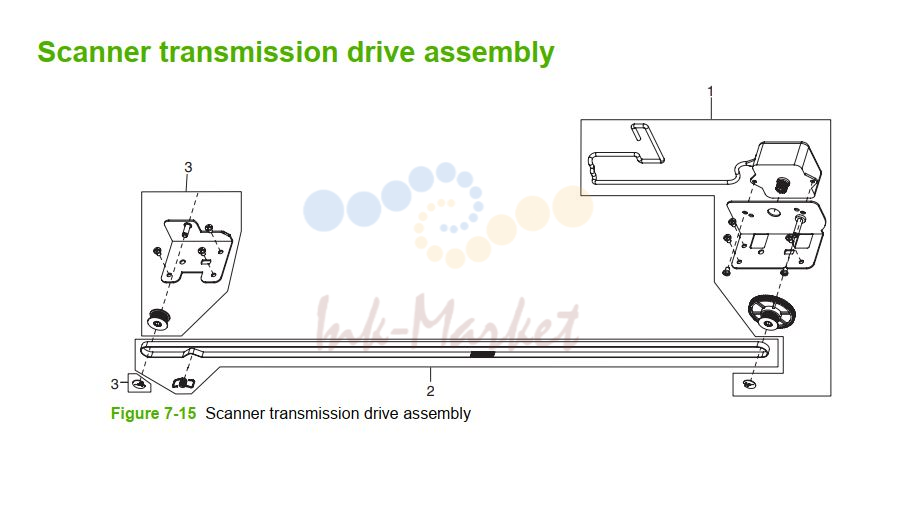 HP M5025 M5035 Scanner transmission drive assembly