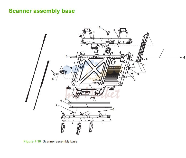 HP M5025 M5035 Scanner Assembly Base