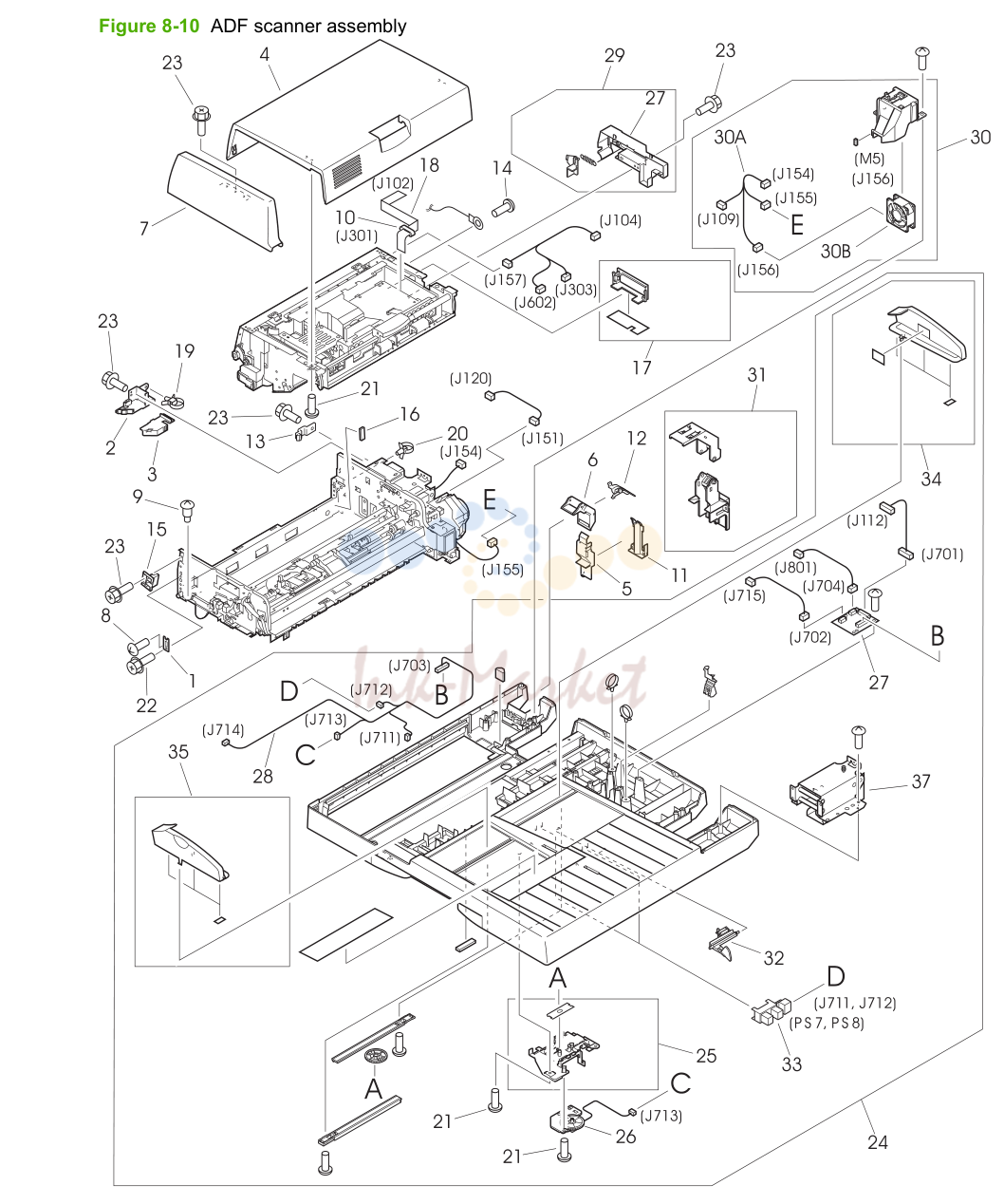 6. ADF scanner assembly