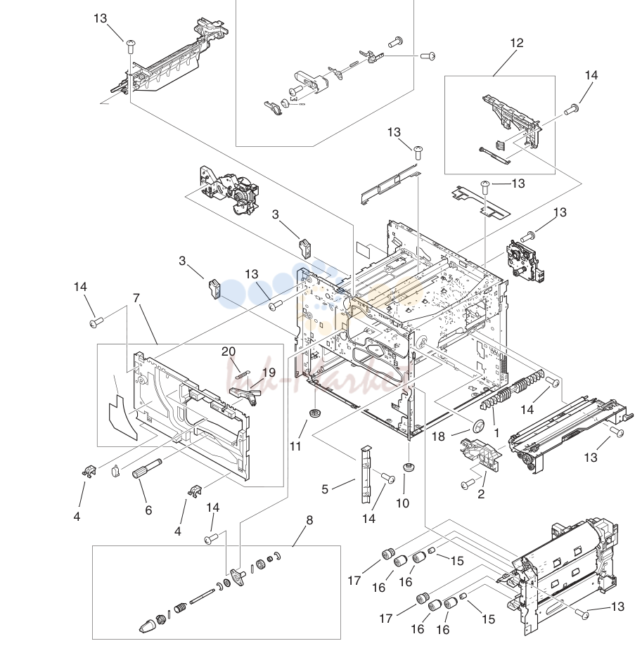12. Print engine internal components