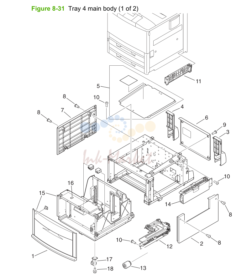 20. Tray 4 main body