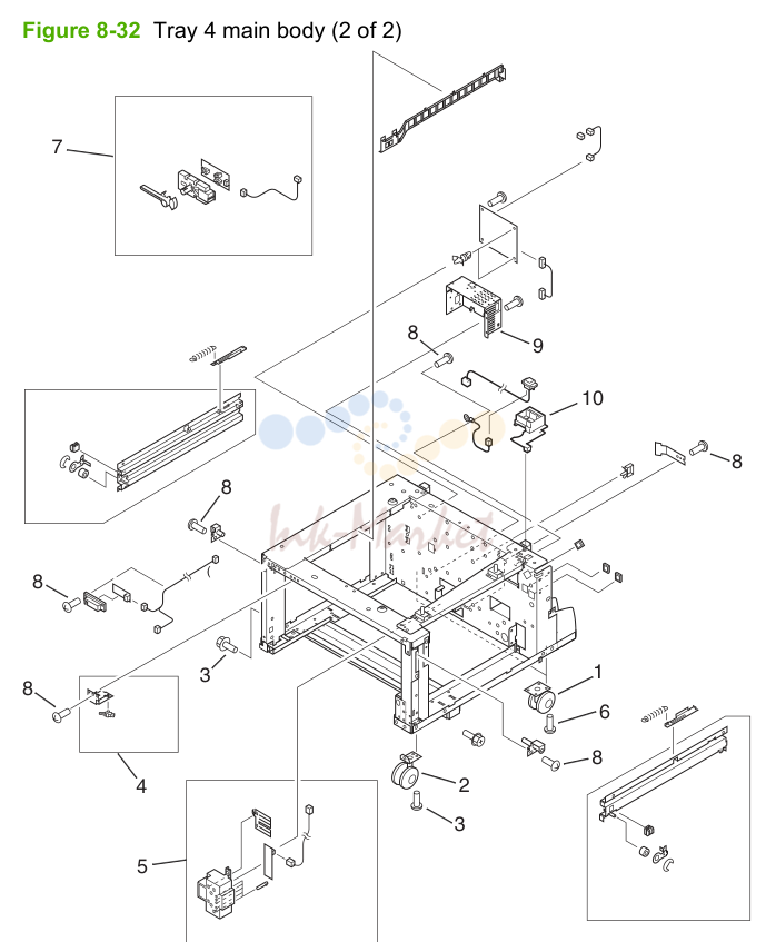 21. Figure 8-32 Tray 4 main body (2 of 2)