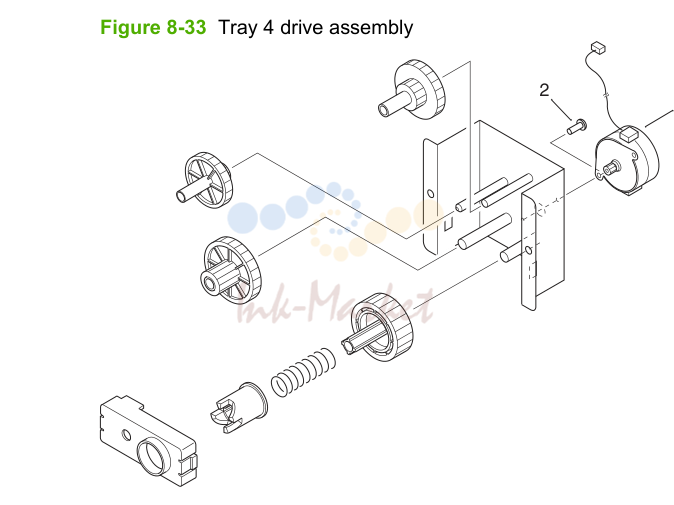 22. Tray 4 drive assembly