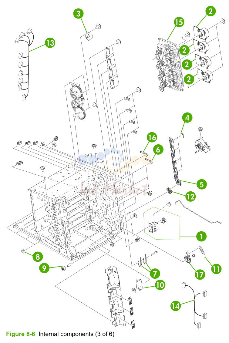 6. Figure 8-6 Internal components (3 of 6)