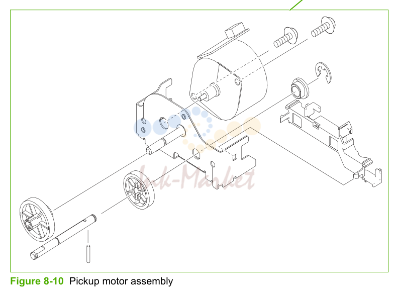 10. Figure 8-10 Pickup motor assembly