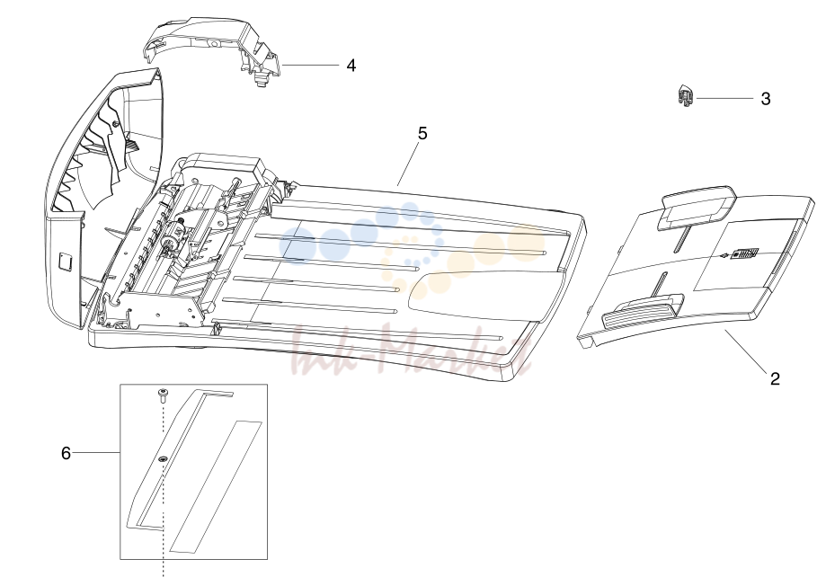 5. HP LaserJet 3052/3055 all-in-one scanner assembly