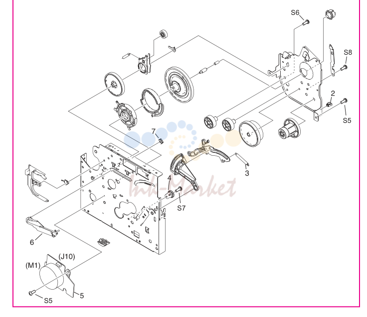 9. Figure 7-11. Right plate assembly