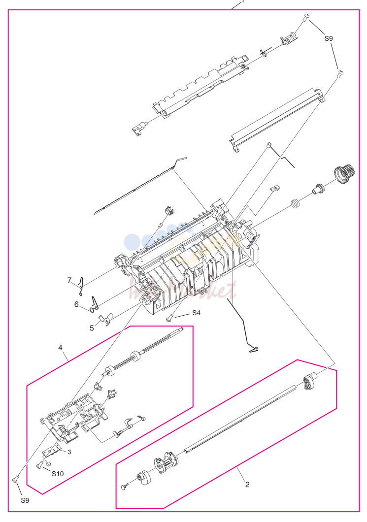 12. Figure 7-14. Paper-pickup assembly (1 of 2)