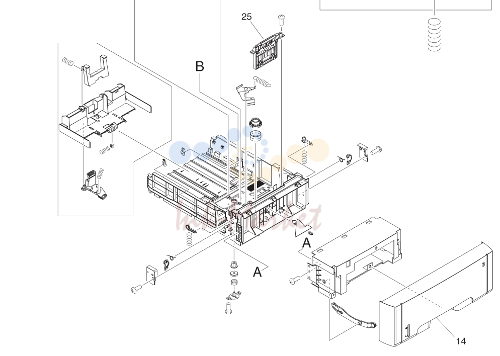 12. 500-sheet feeder cassette (tray 3)
